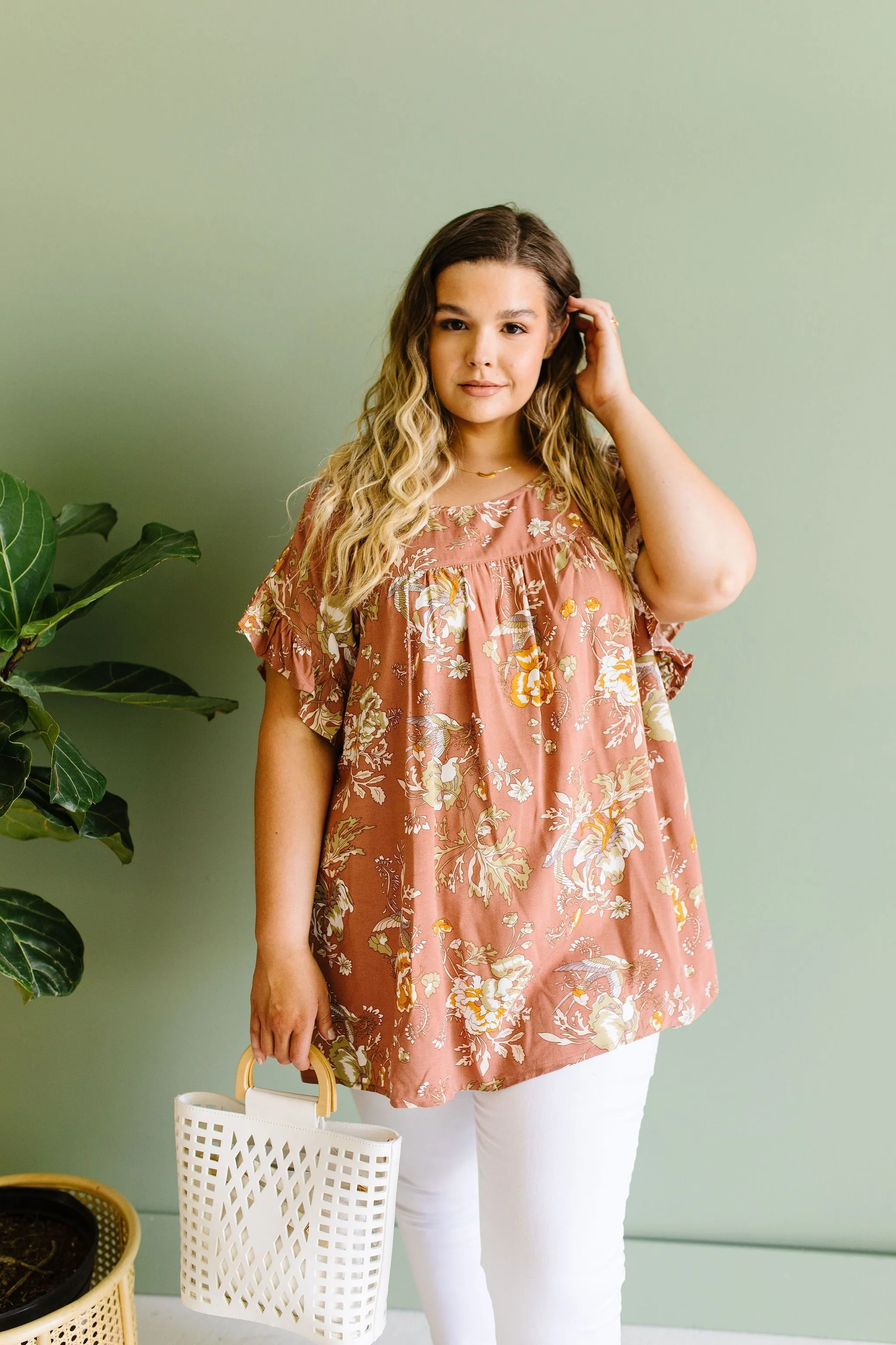 Apricot Blossoms Blouse