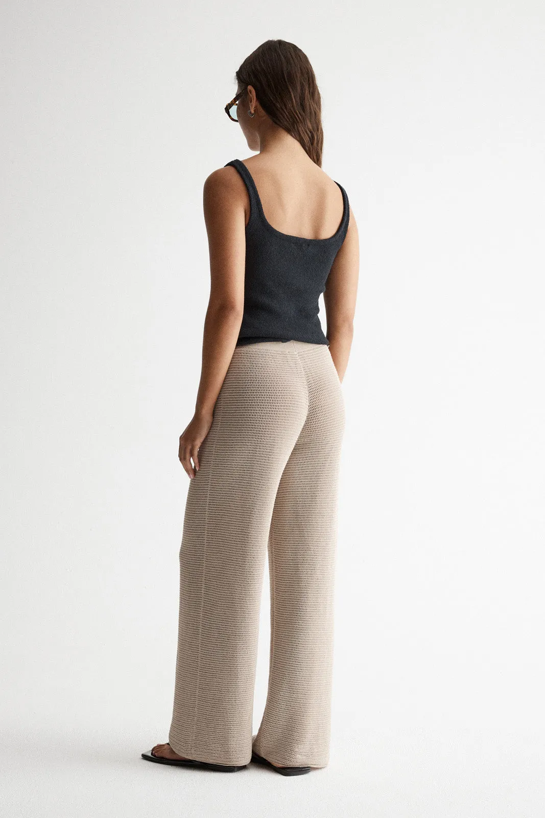 Aspen Crochet Pant Taupe