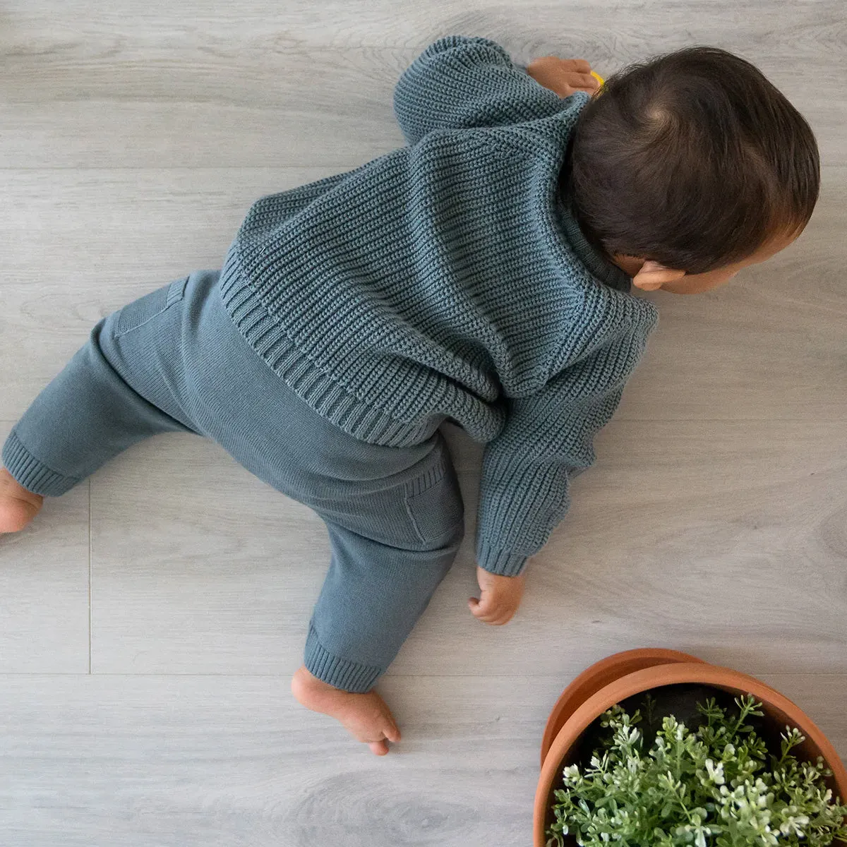 Baby Sweater Knit Pants / Teal