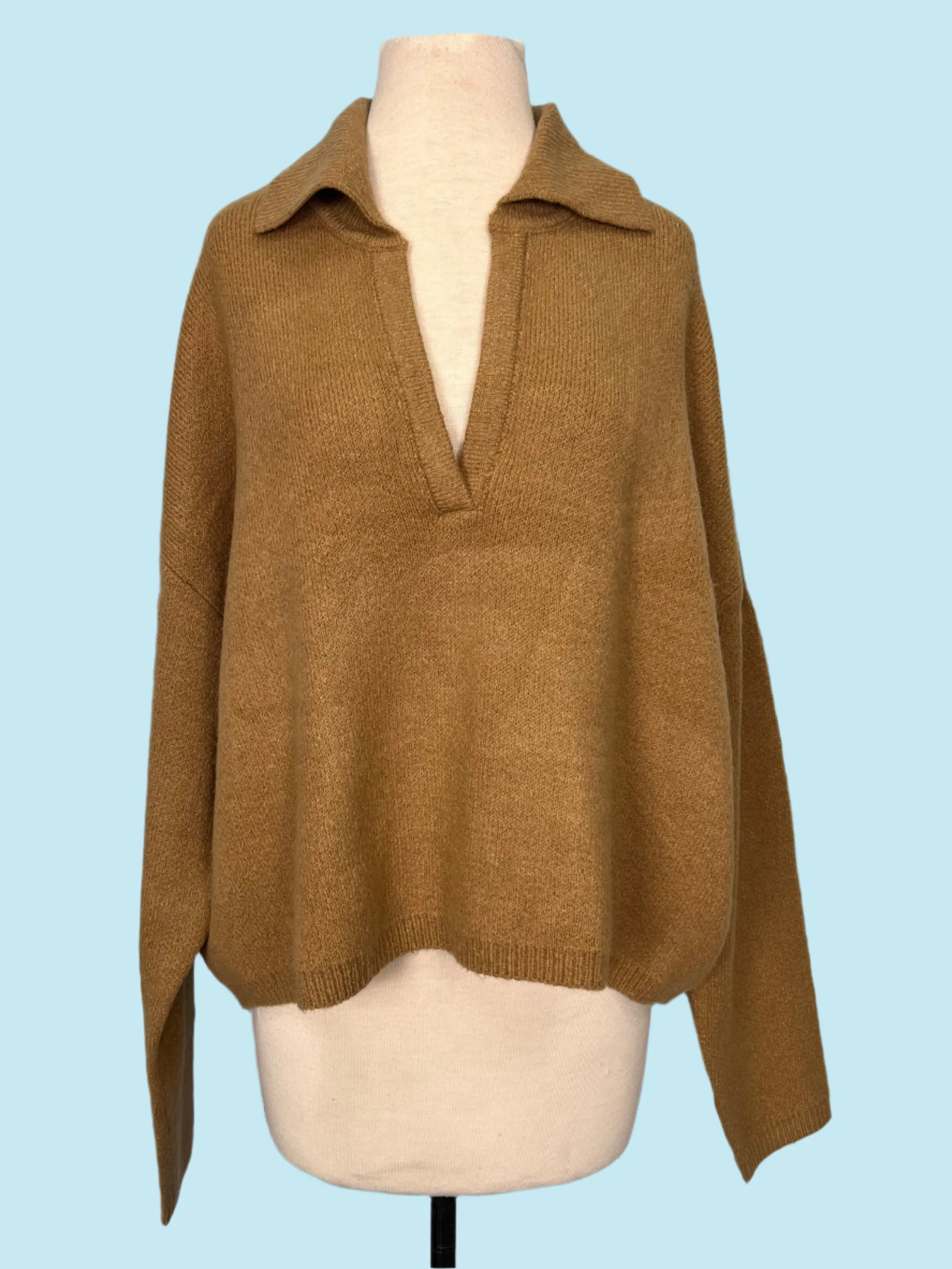 Baela Camel Pullover Top