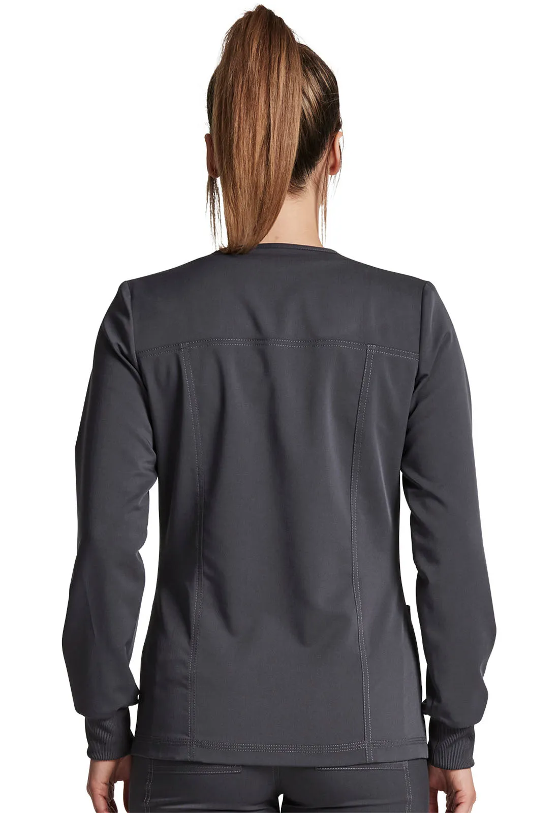 Balance - Women's Snap Front Solid Scrub Jacket