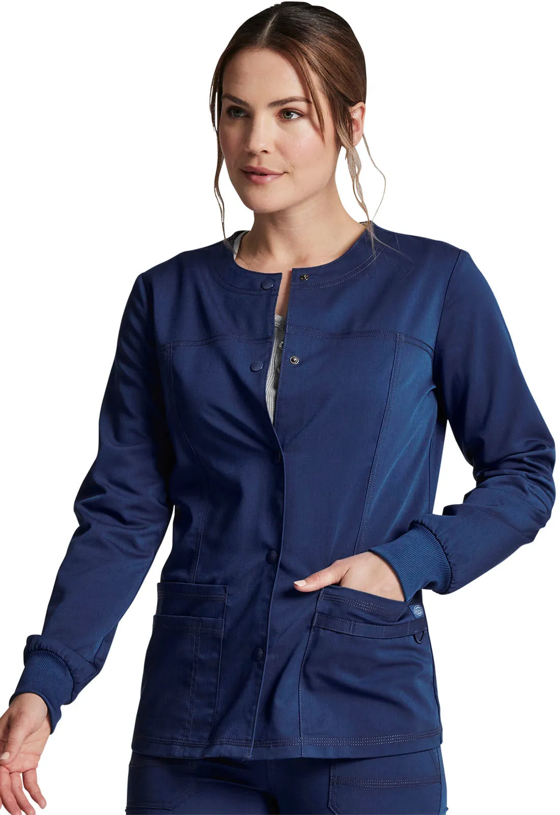 Balance - Women's Snap Front Solid Scrub Jacket