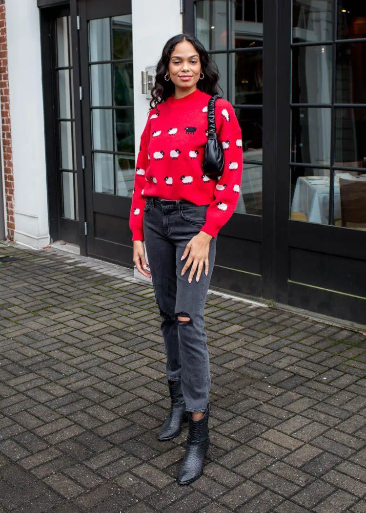 BB Dakota X Steve Madden Shy Di "Sheep" Sweater