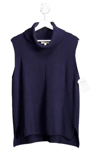 Beaufort & Blake Blue Sleeveless Roll Neck Jumper UK XL