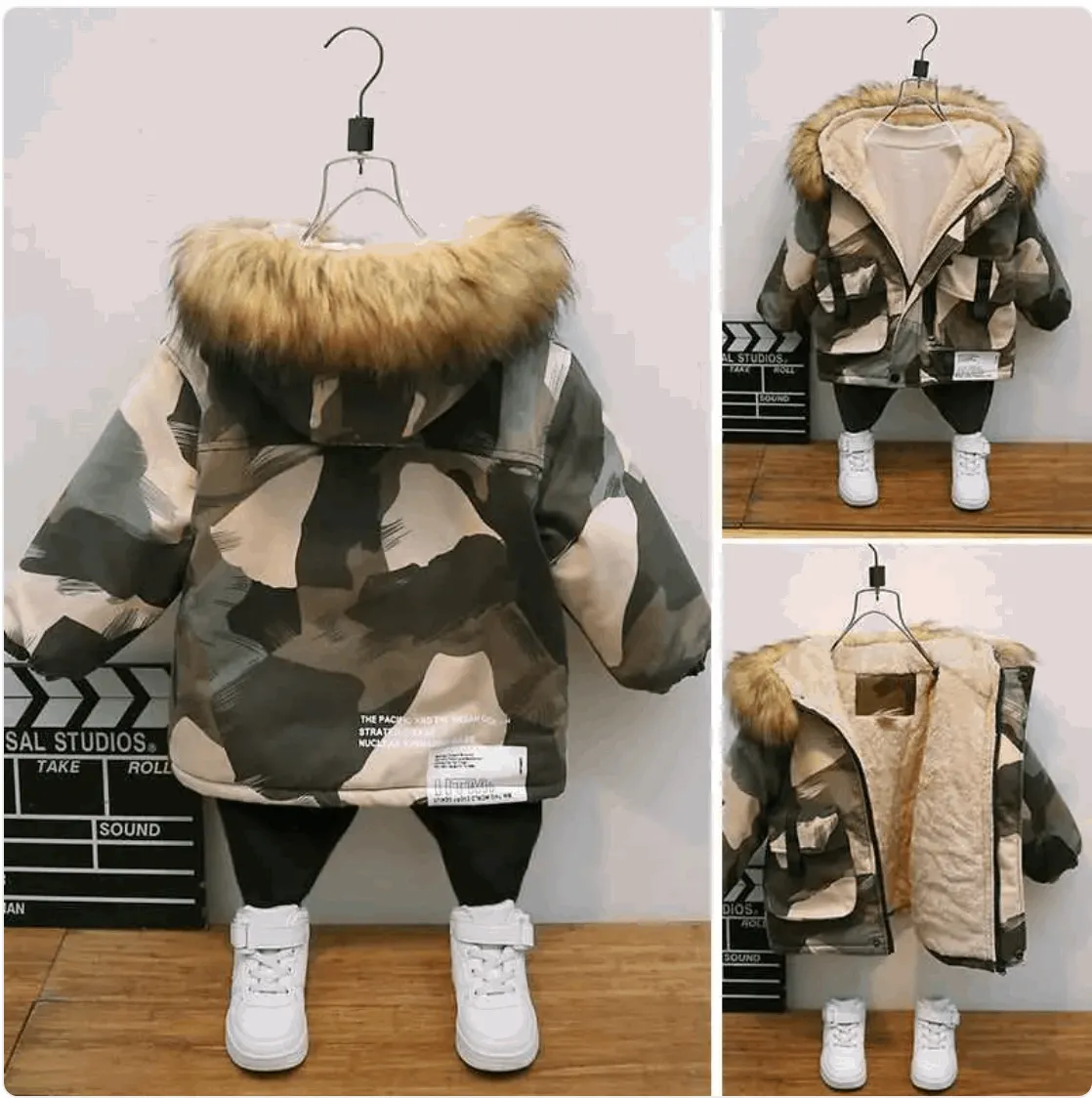 Boy Foreign-style Baby Winter Camouflage Padded Jacket