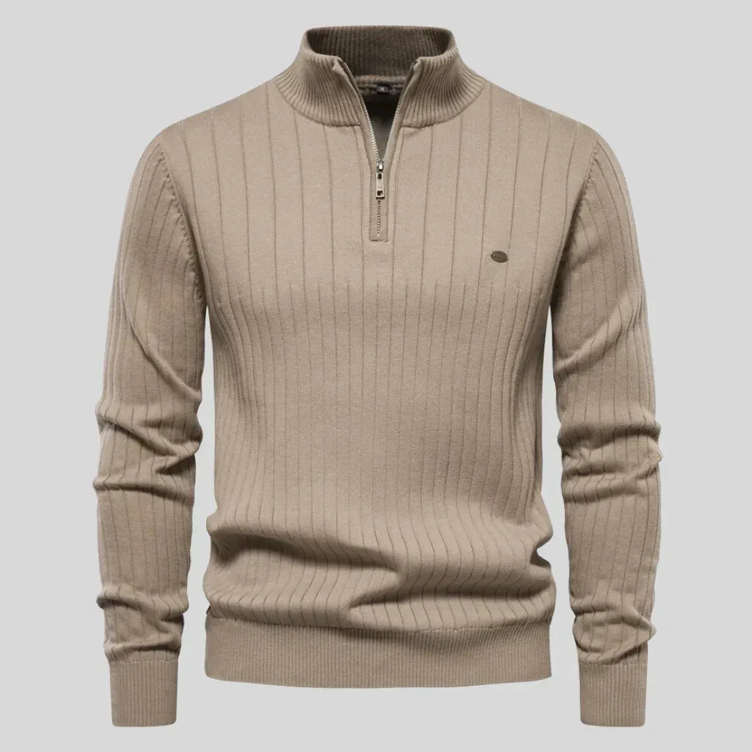 Charles™ Classic Neck Zip Men Sweater