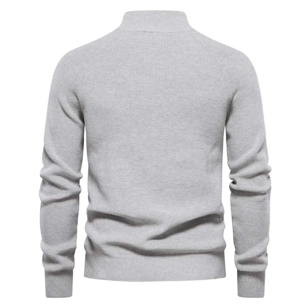 Charles™ Classic Neck Zip Men Sweater