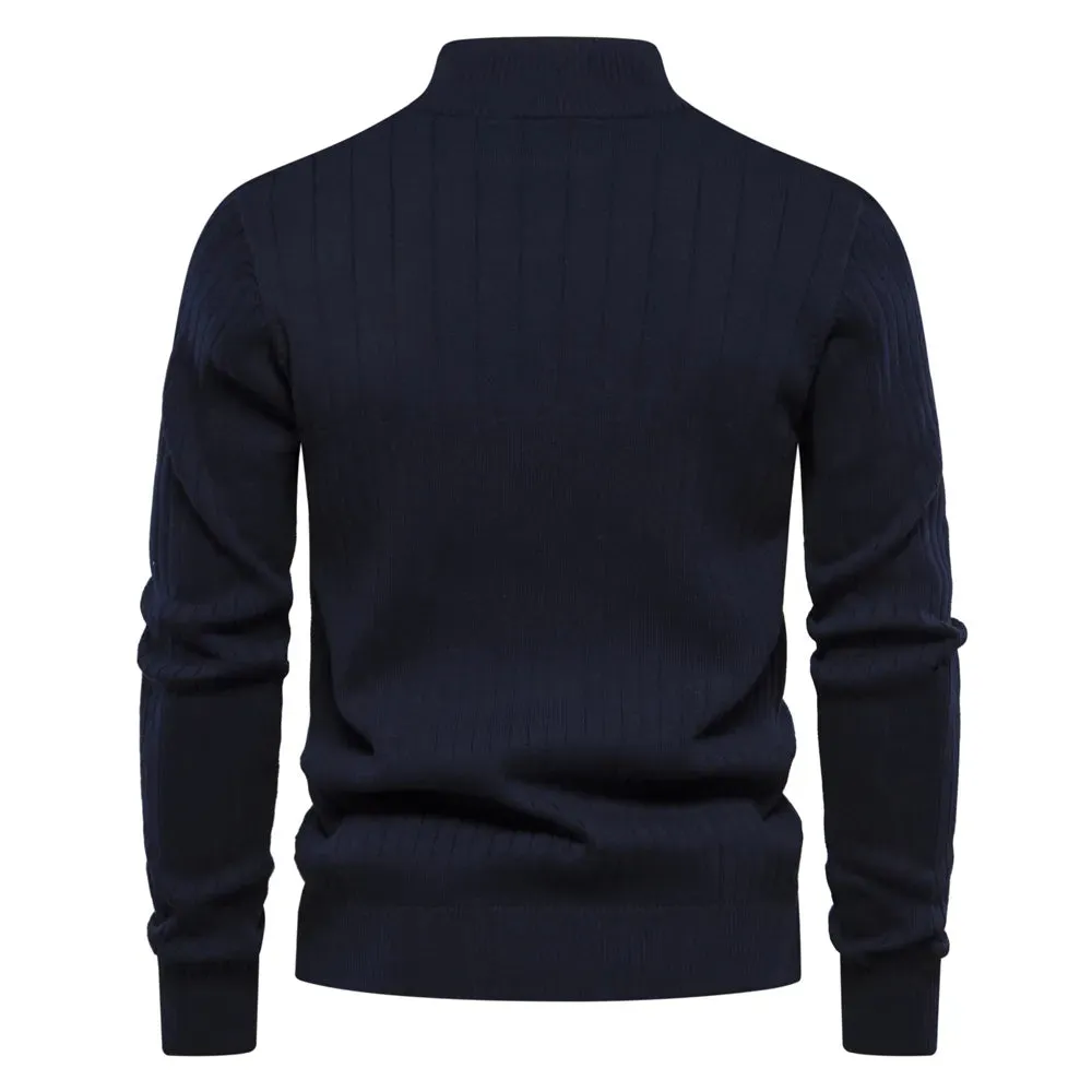 Charles™ Classic Neck Zip Men Sweater