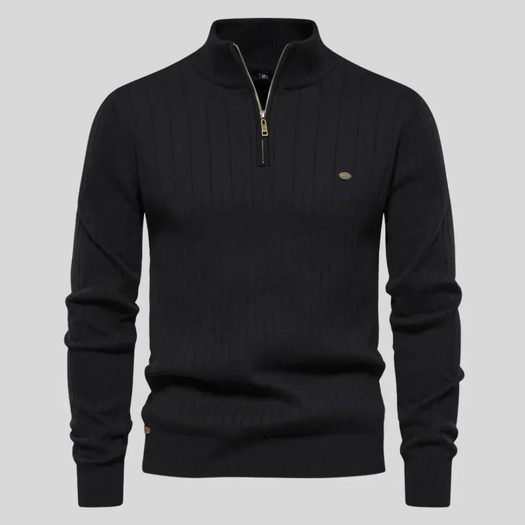 Charles™ Classic Neck Zip Men Sweater