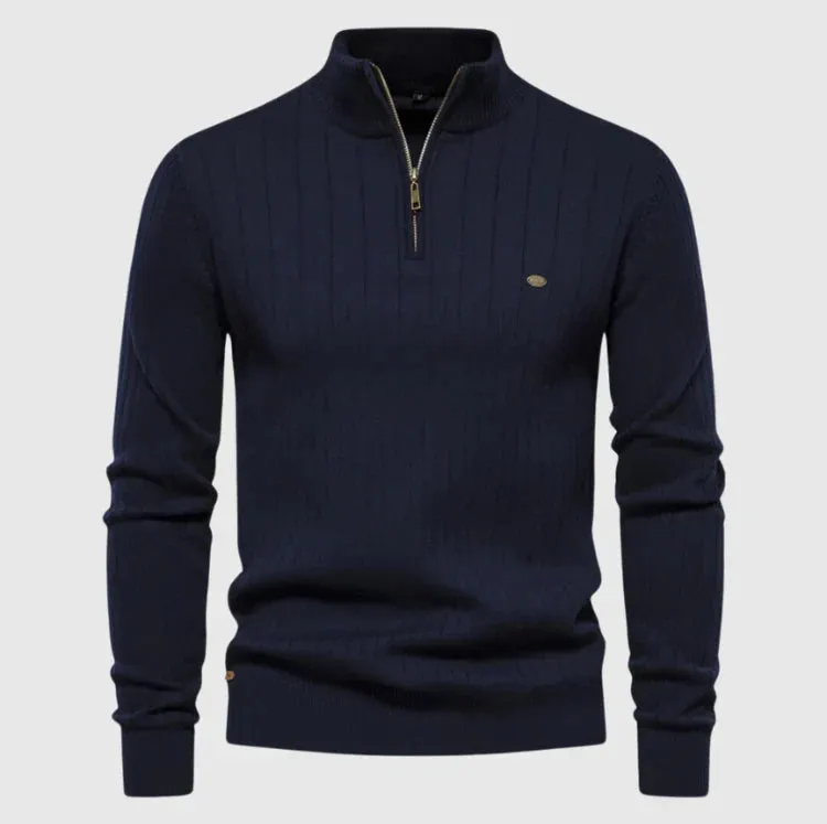 Charles™ Classic Neck Zip Men Sweater