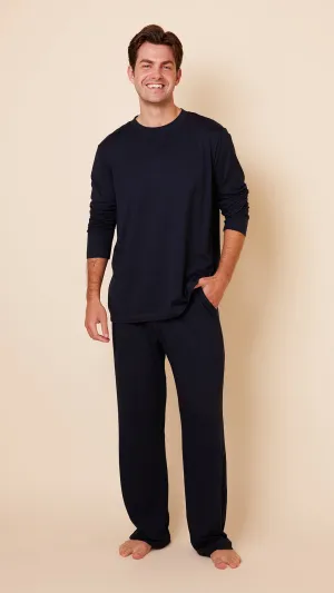 Classic Men's Pima Knit Pullover Set - Midnight