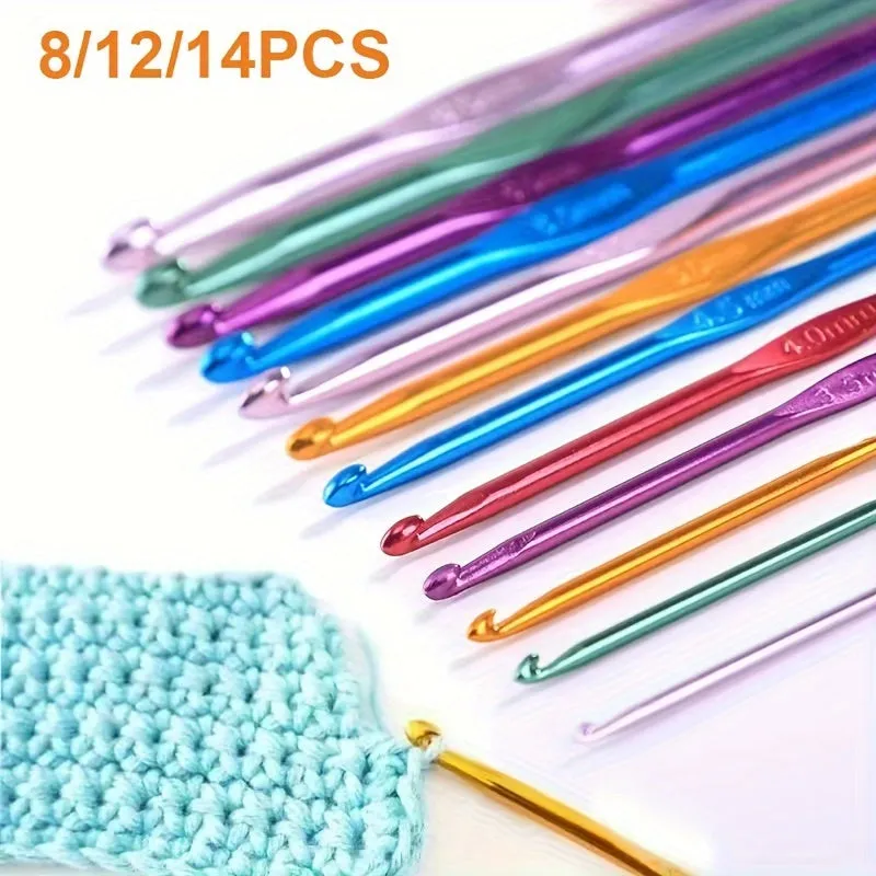 Colorful Aluminum Crochet Hooks for Beginners  Experienced Lovers