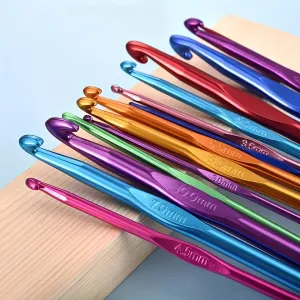 Colorful Aluminum Crochet Hooks for Beginners  Experienced Lovers