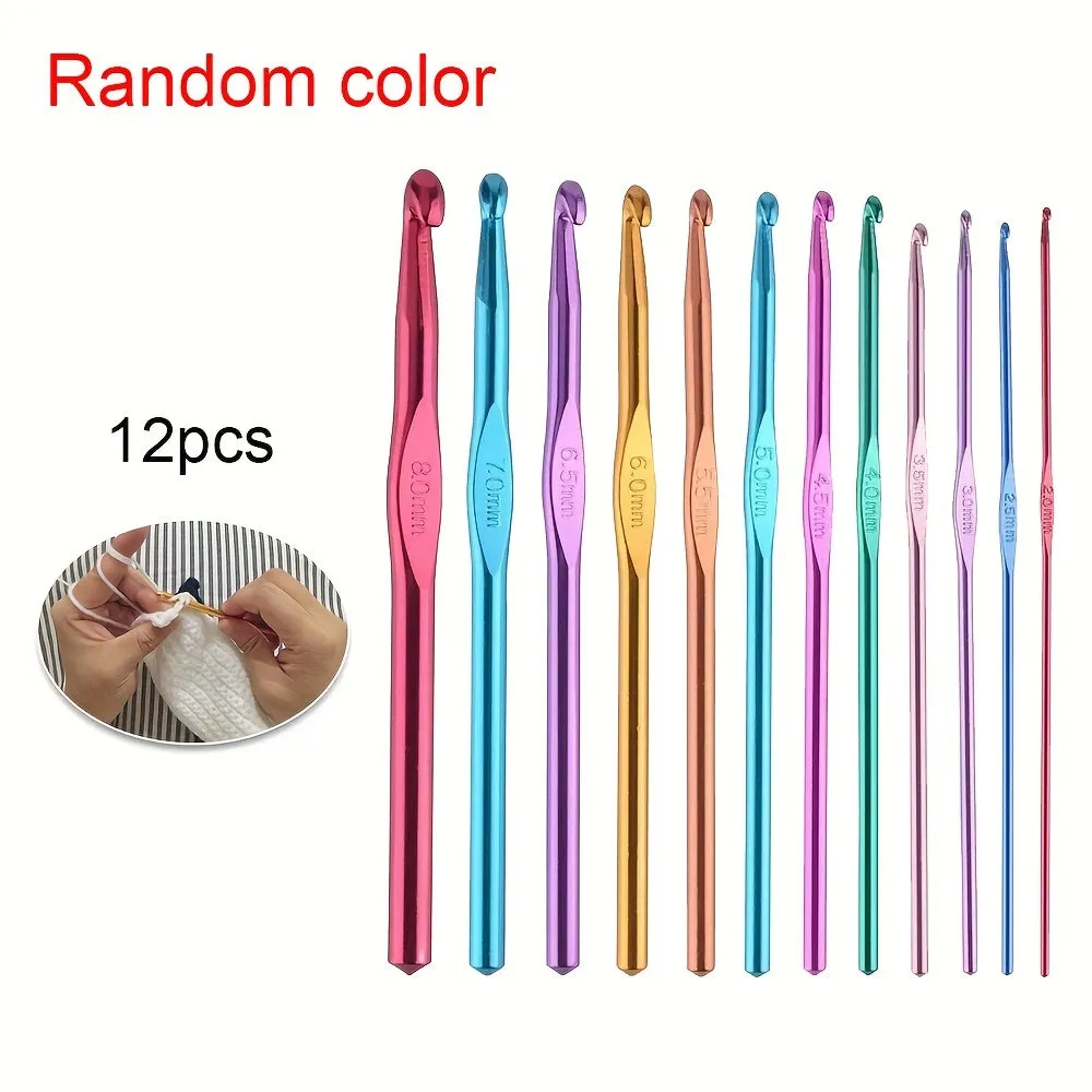 Colorful Aluminum Crochet Hooks for Beginners  Experienced Lovers