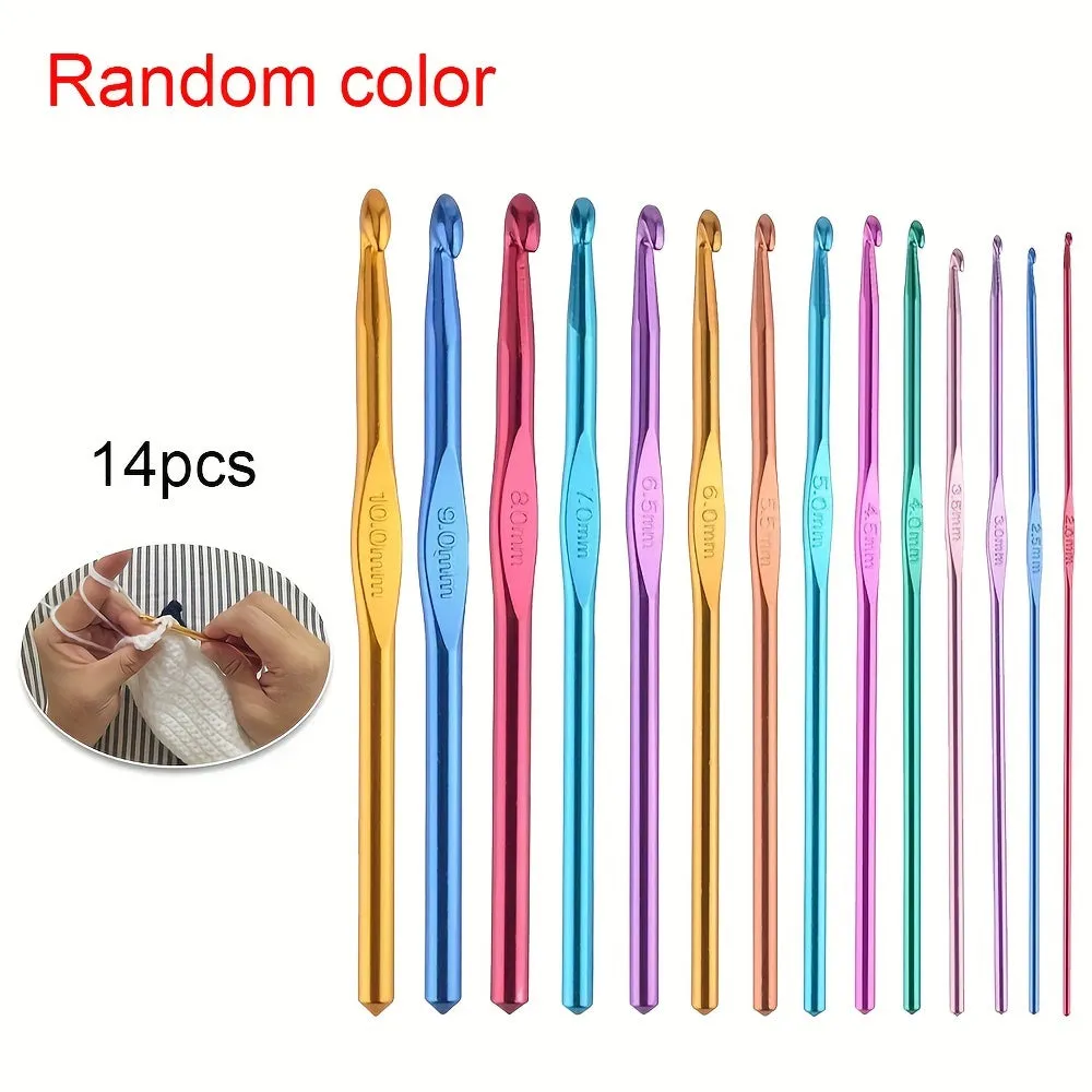 Colorful Aluminum Crochet Hooks for Beginners  Experienced Lovers