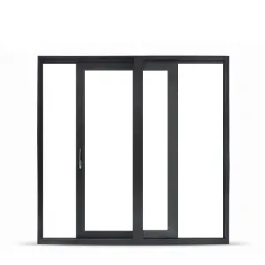 Doorwin 2021-aluminum wood frosted glass tilt sliding door