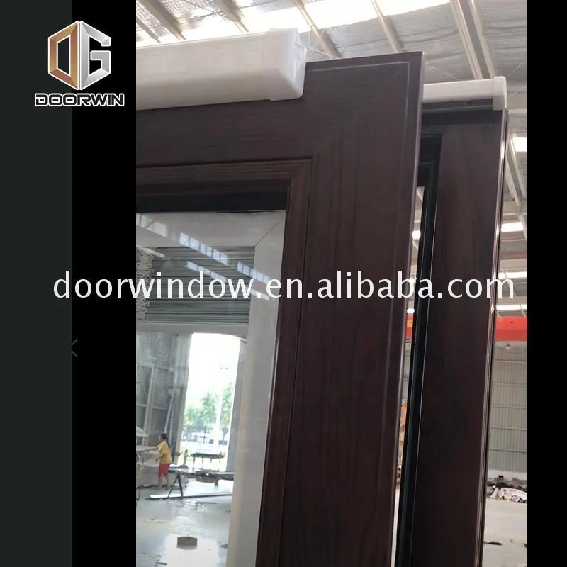 Doorwin 2021-aluminum wood frosted glass tilt sliding door