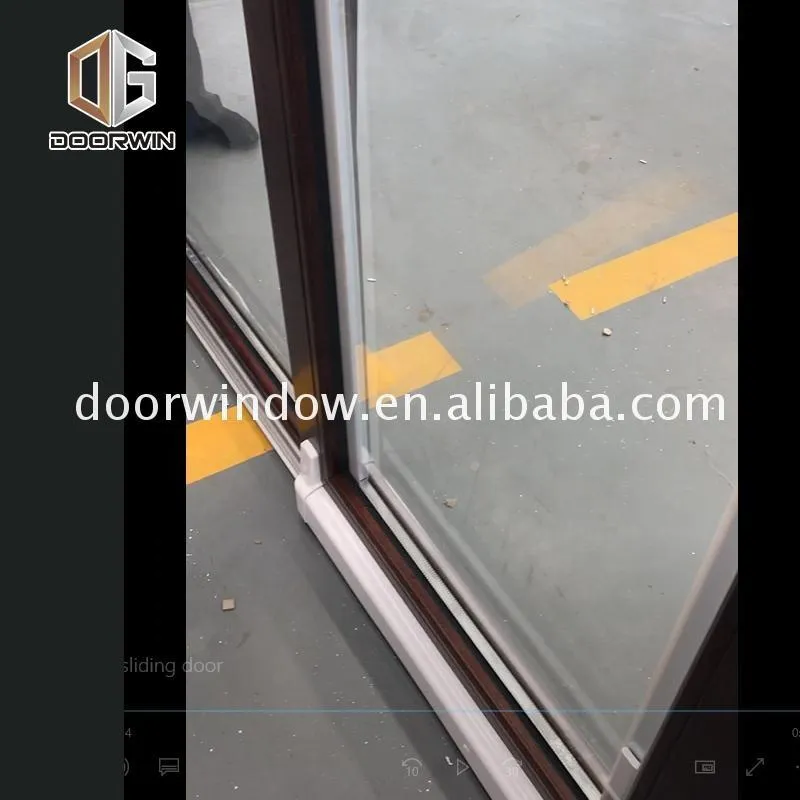 Doorwin 2021-aluminum wood frosted glass tilt sliding door