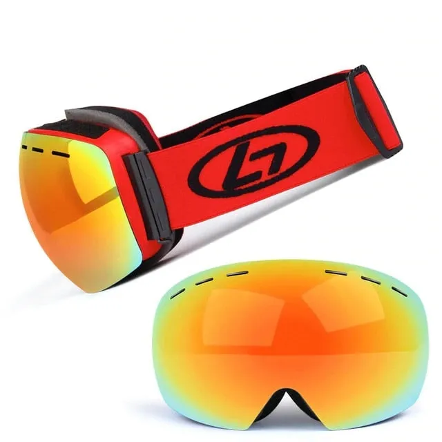 Double Layers UV 400 Protection Anti Fog Ski Goggles