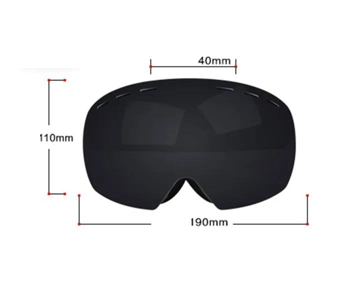 Double Layers UV 400 Protection Anti Fog Ski Goggles