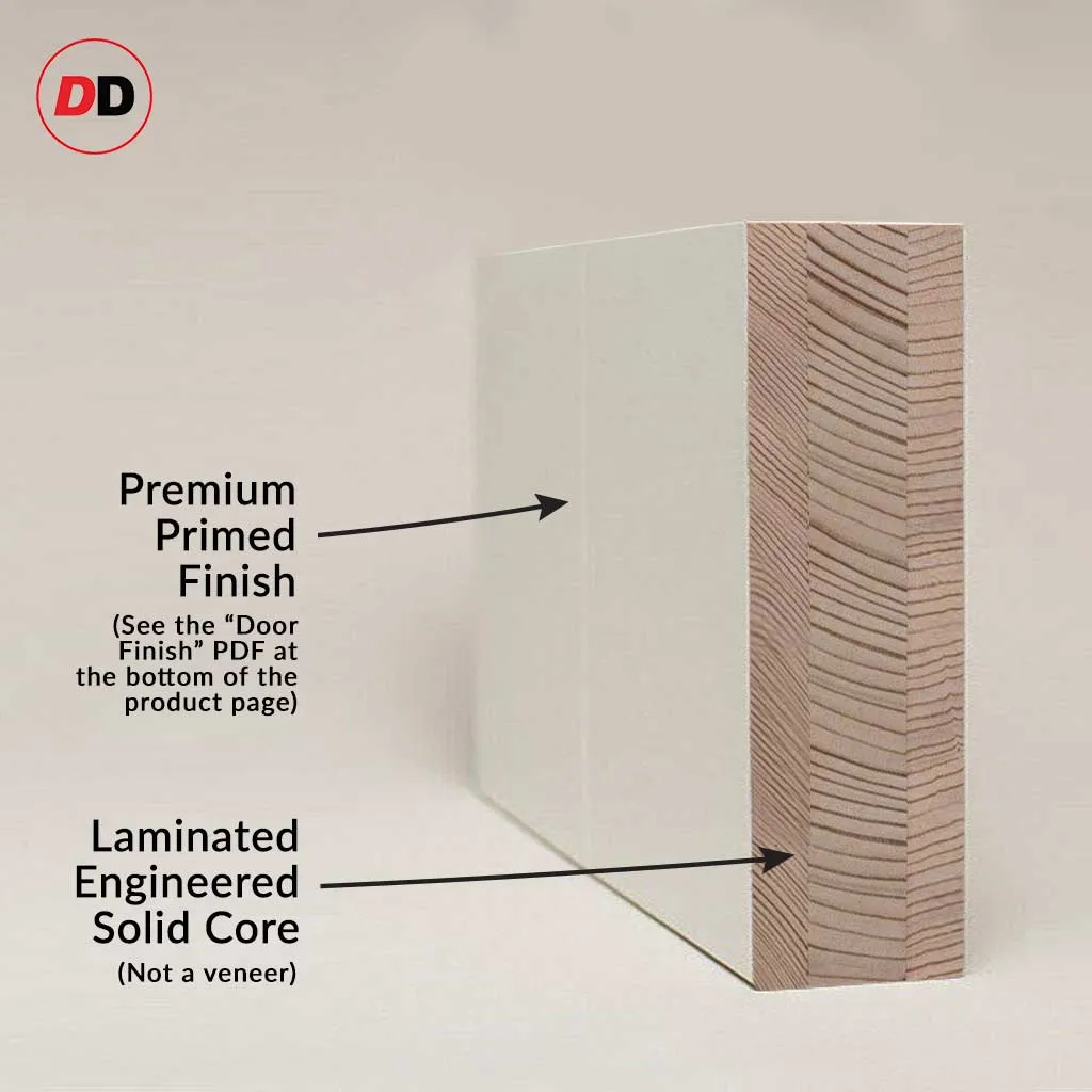 EasiKit Internal Door and Frame Kit - Baltimore 1 Panel Solid Wood Internal Door - Premium Primed - Colour Options