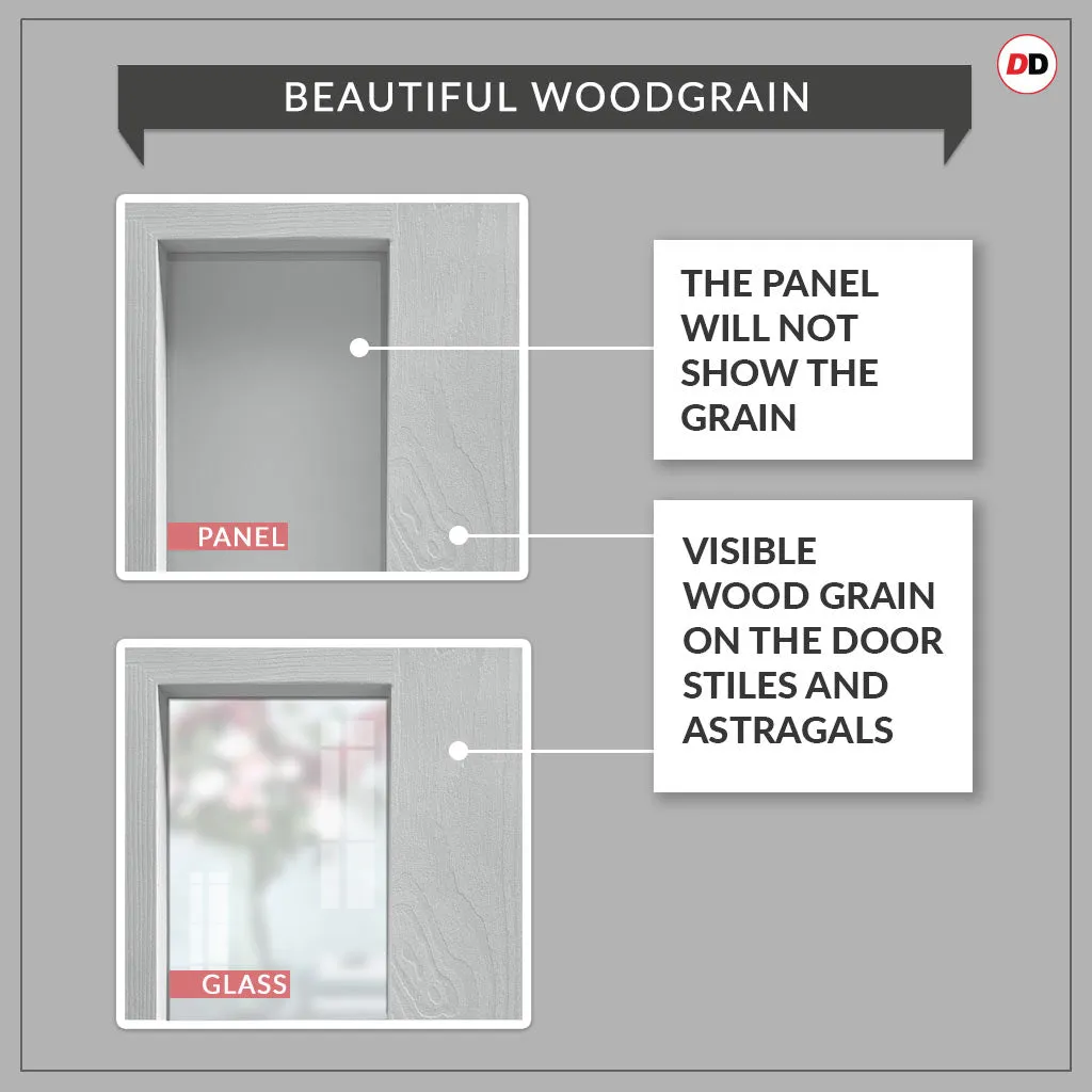 EasiKit Internal Door and Frame Kit - Baltimore 1 Panel Solid Wood Internal Door - Premium Primed - Colour Options