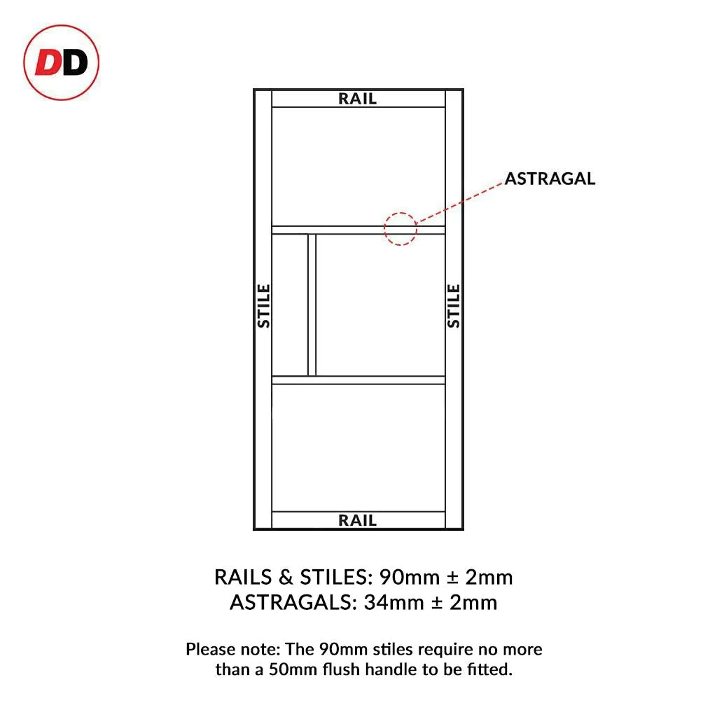 EasiKit Internal Door and Frame Kit - Breda 4 Panel Solid Wood Internal Door - Premium Primed - Colour Options