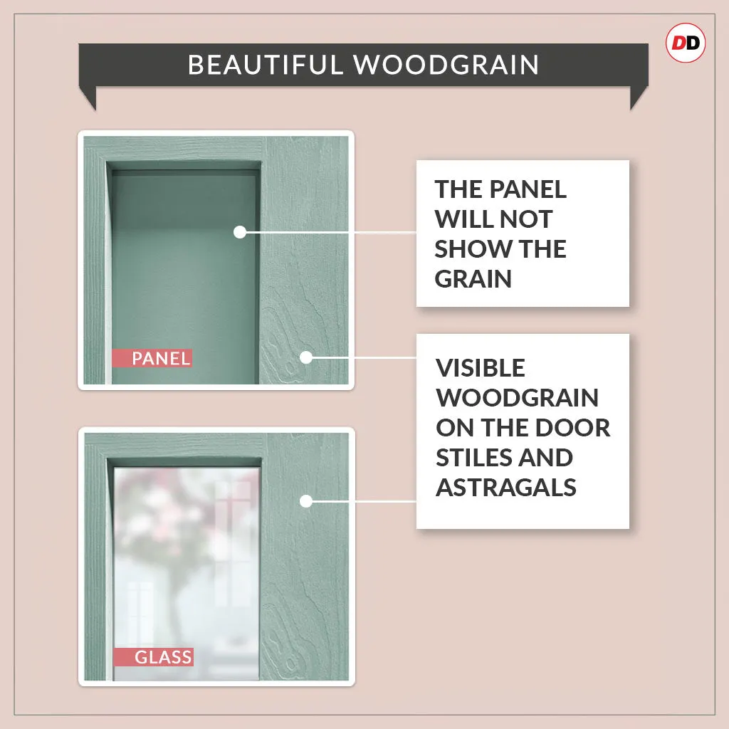 EasiKit Internal Door and Frame Kit - Bronx 4 Panel Solid Wood Internal Door - Premium Primed - Colour Options