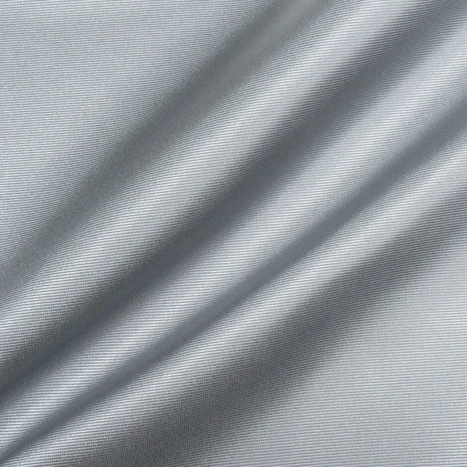 Elephant Grey Pure Silk Faille