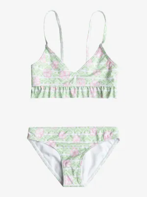 Girls 2-7 Hibiline Bralette Bikini Set - White Hibline