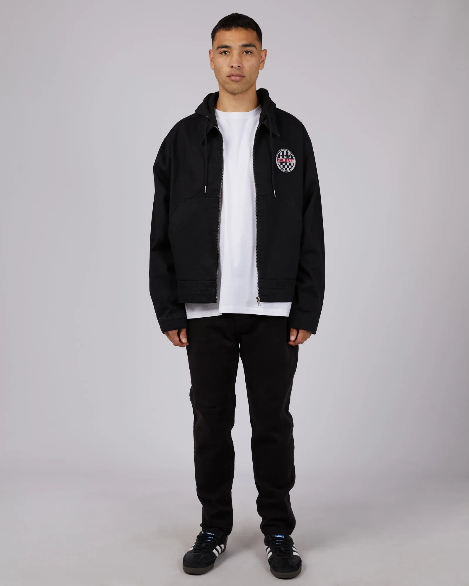 Grid Jacket Washed Black