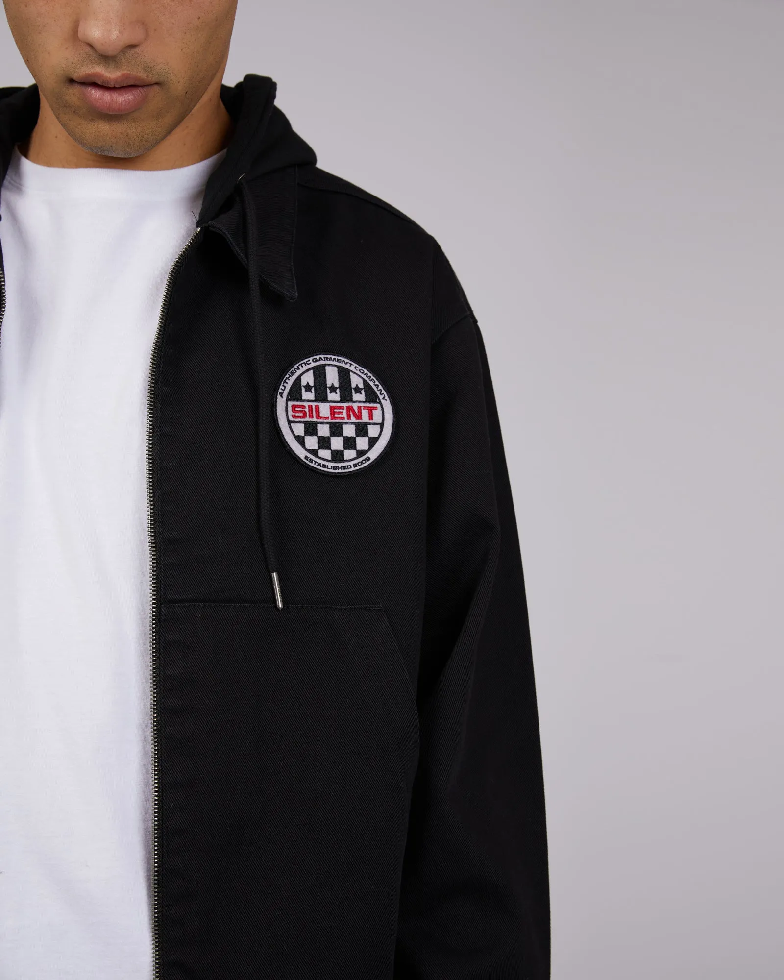 Grid Jacket Washed Black