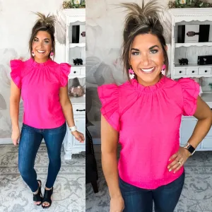 Happy With You Blouse - Fuchsia