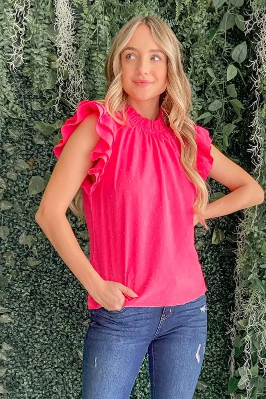 Happy With You Blouse - Fuchsia