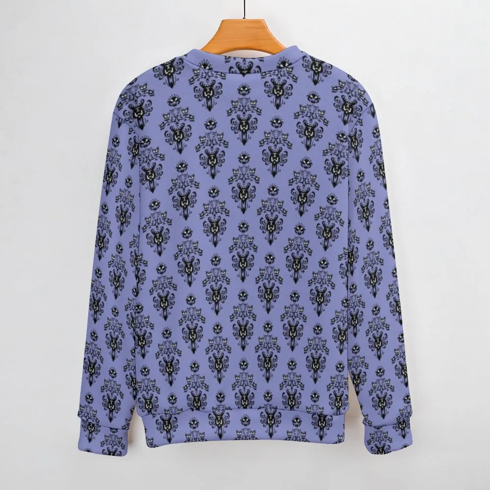 Haunted Mansion Wallpaper Unisex Crewneck Sweater