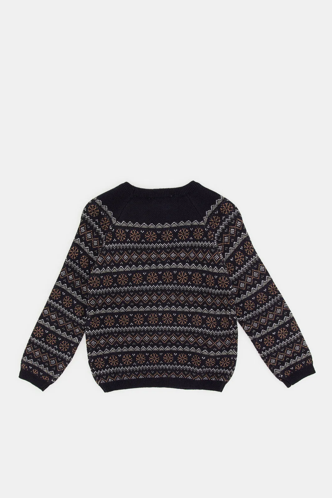 Infant Boys Navy Fairisle Desing Pullover