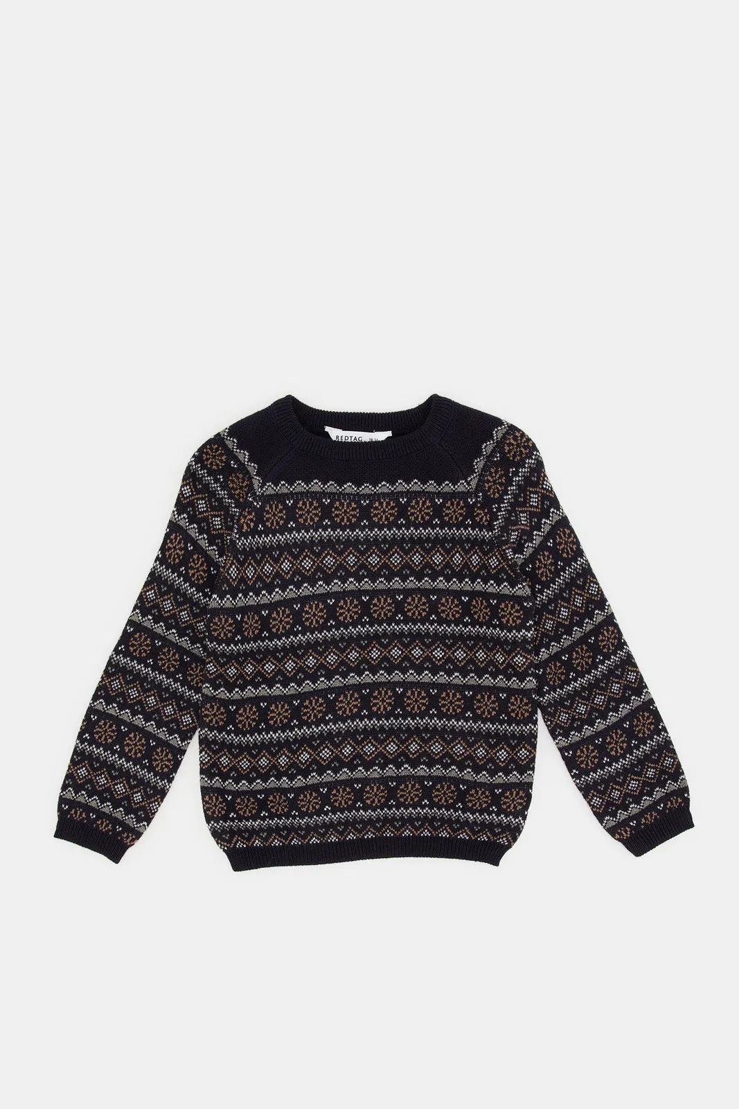 Infant Boys Navy Fairisle Desing Pullover