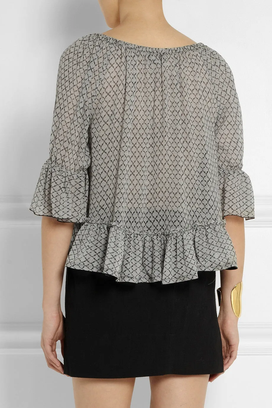 Isabel Marant 'Adriana' Silk-Georgette Printed Blouse