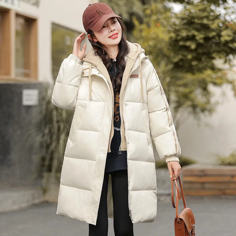 Korean Style Mid-length Loose Cotton Coat Cotton Coat Jacket