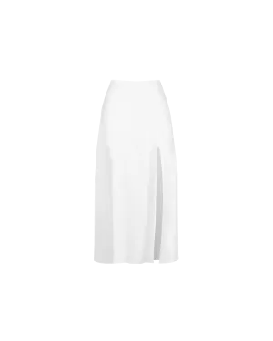 KYLE LINEN SKIRT WHITE