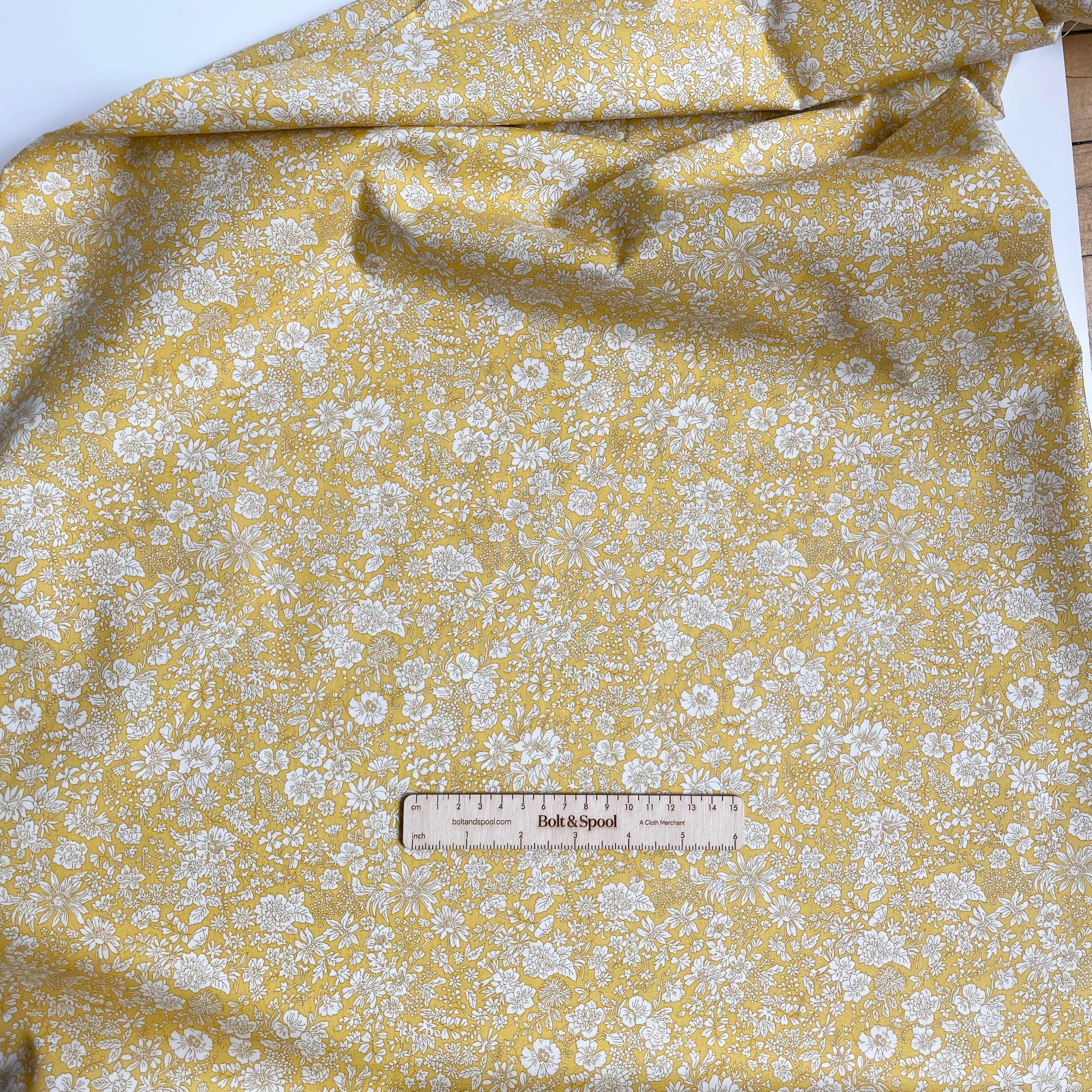 Liberty Fabrics by Riley Blake : Emily Belle Sunshine Yellow