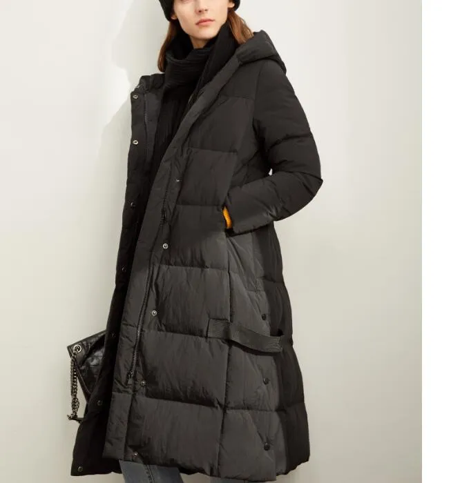 Long Women Winter Loose Plus size Side Pockets Down Jacket Women Down Coats