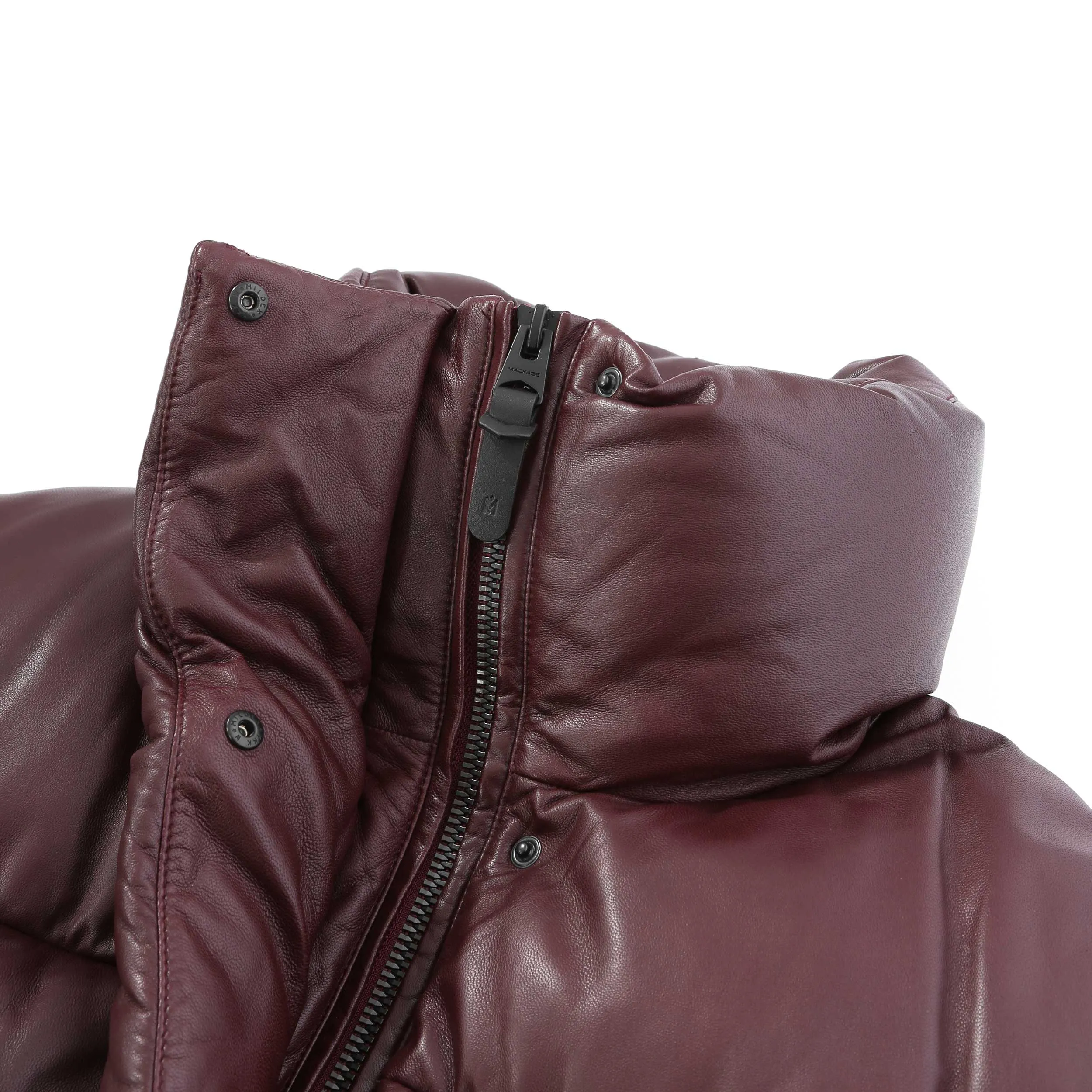 Mackage Saya Ladies Leather Jacket in Garnet