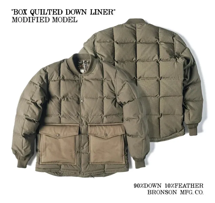 Men's Box Quilt Down Liner Jacket - Warm Insulated Bomber Puffer Coat