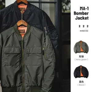 Men's Vintage MA1 Pilot Jacket Cotton Coat - Military Style