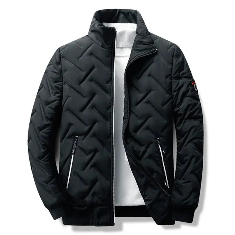 Men's Winter Coat with Stand Collar