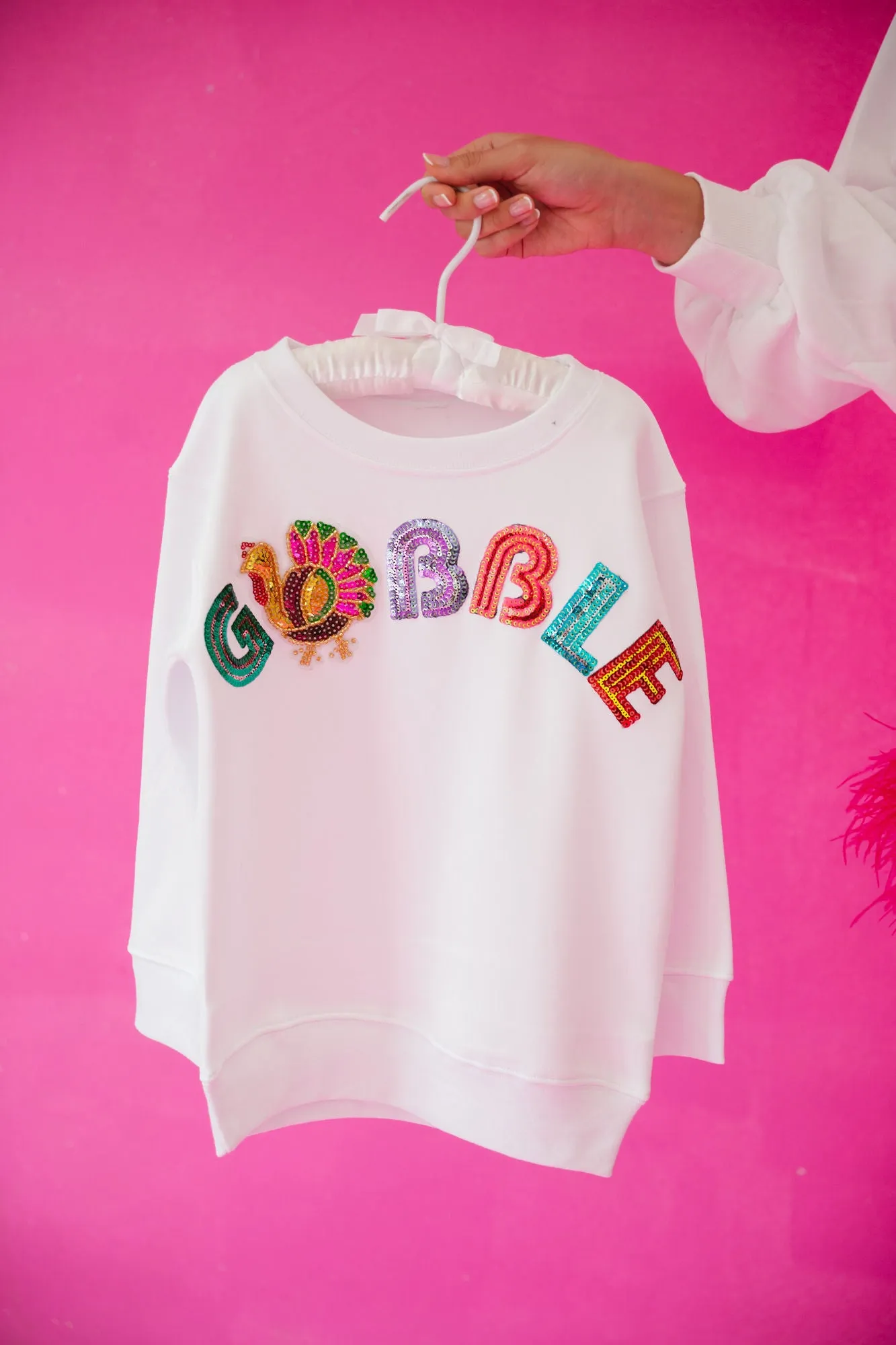 MINI KIDS SEQUIN GOBBLE PULLOVERS