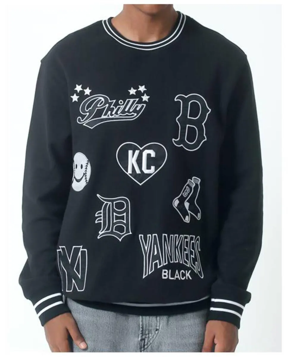 Multi Patch Crewneck Sweatshirt