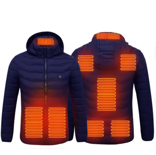 New Heated Jacket Coat USB Electric Jacket Cotton Coat Heater Thermal Clothing Heating Vest Men's Clothes Winter