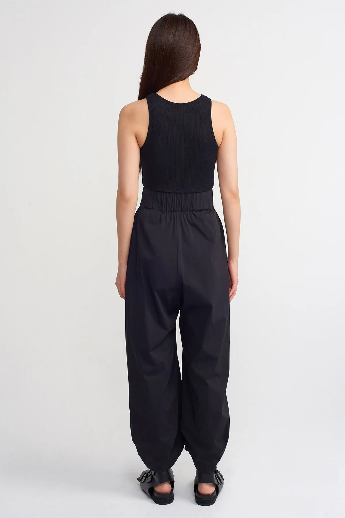 Nu High Waist Loose Trousers Black